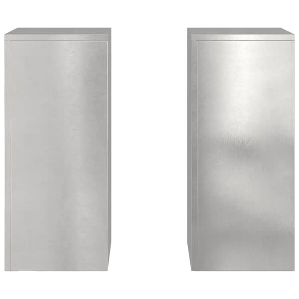 Växtställ 2 pcs Silver 24 x 24 x 55 cm Rostfritt stål