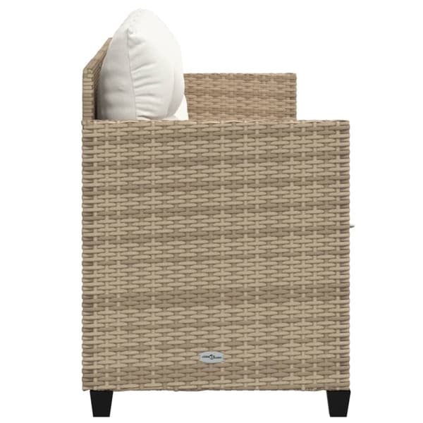Solsäng med dynor beige konstrotting