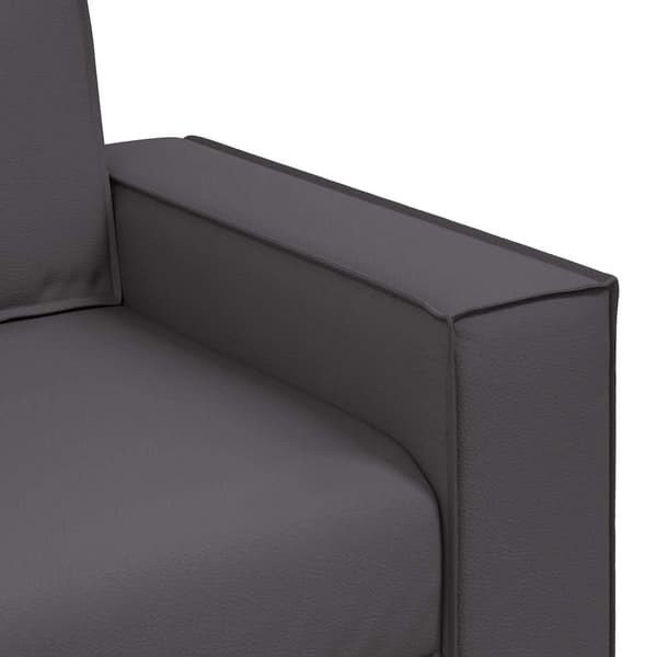 Tvåsitssoffa Grå 180 cm Konstläder