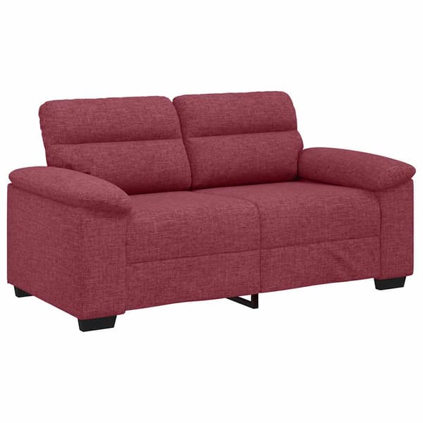 2-sitssoffa vinröd 160x81x84 cm tyg