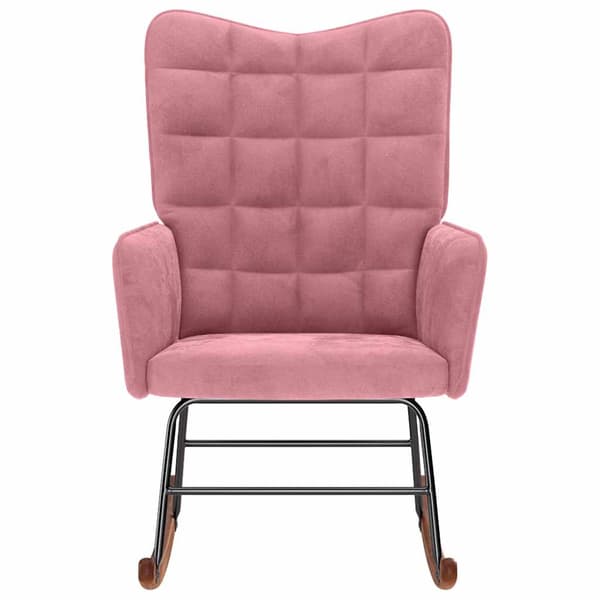 Gungstol rosa sammet