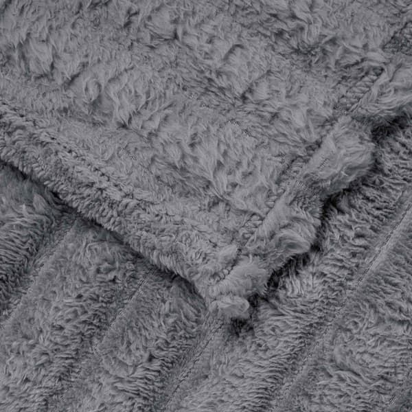 Filtar 6 pcs Mörkgrå 240 x 220 cm Fleece