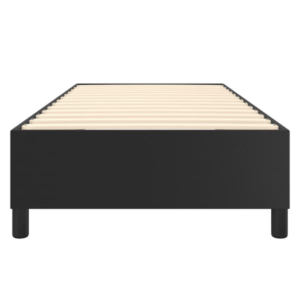 Boxspring-sängram svart 80x200 cm konstläder