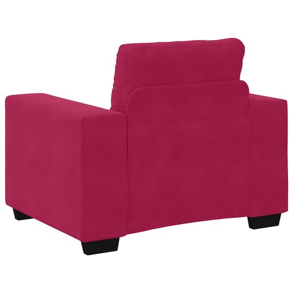 Soffstol vinröd 100x78x80 cm sammet