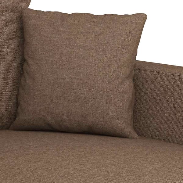 3-sitssoffa brun 180 cm tyg
