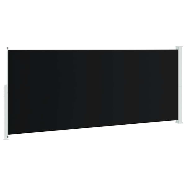 Infällbar sidomarkis 200x500 cm svart