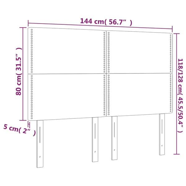 Sänggavel mörkgrå 144x5x118/128 cm sammet