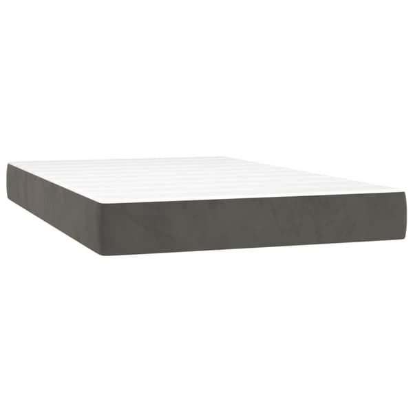 Pocketresårmadrass medium mörkgrå 120x200x20 cm sammet