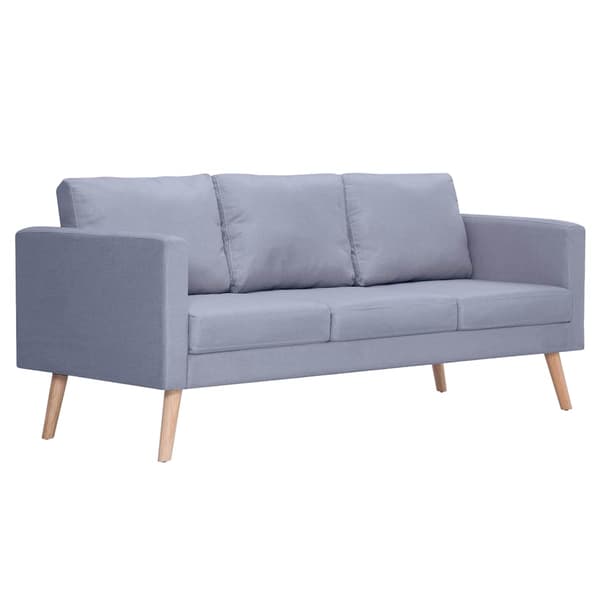 Soffa 3-sits i tyg ljusgrå