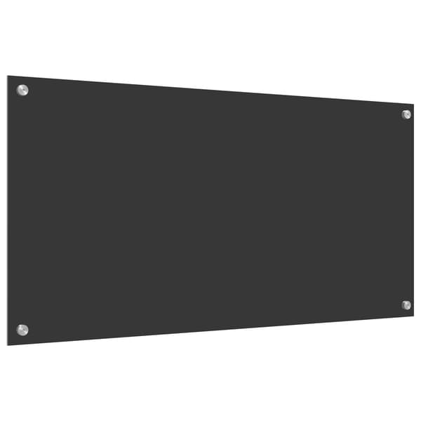 Köksskydd Mörkgrå 100 x 50 cm härdat glas