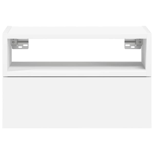 Väggmonterade sängbord 2 st vit 45x26x28,5 cm