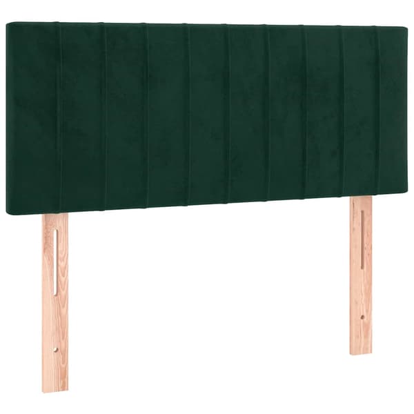 Ramsäng med madrass mörkgrön 100x200 cm sammet