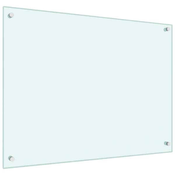 Stänkskydd 2 st vit 80x60 cm härdat glas