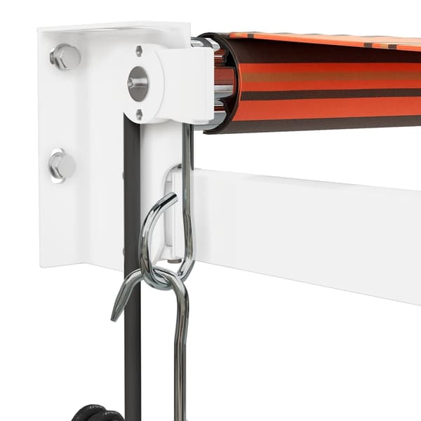 Automatisk infällbar markis orange och brun 3,5x2,5 m