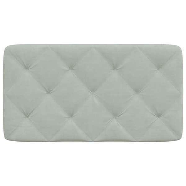 Headboard Cushion Light Grey 90 cm Velvet