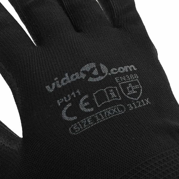 Arbetshandskar 12 pcs Svart 11 / XXL Polyester