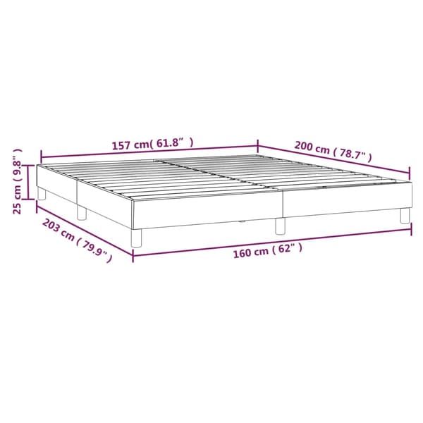 Boxspring-sängram gräddvit 160x200 cm konstläder