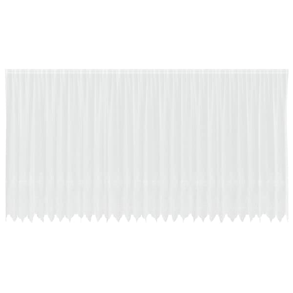 Spetsgardin med gardiner Blommor Vit 245 x 750 cm Polyester
