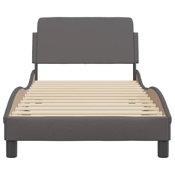Bed Frame "Dover" Grey 90x200 cm Faux Leather
