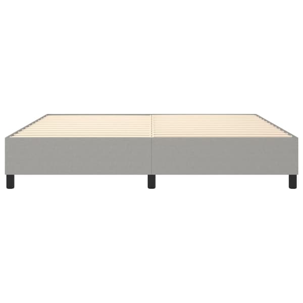 Boxspring-sängram ljusgrå 200x200 cm tyg