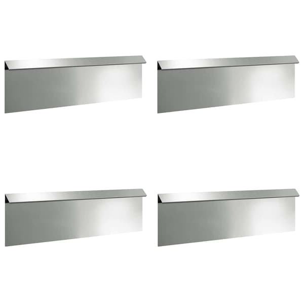 Snigelfence 4 pcs Silver 100 x 3,5 x 25 cm Galvaniserat Stål