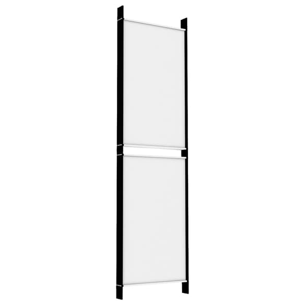 Rumsavdelare 5 paneler vit 250x180 cm tyg