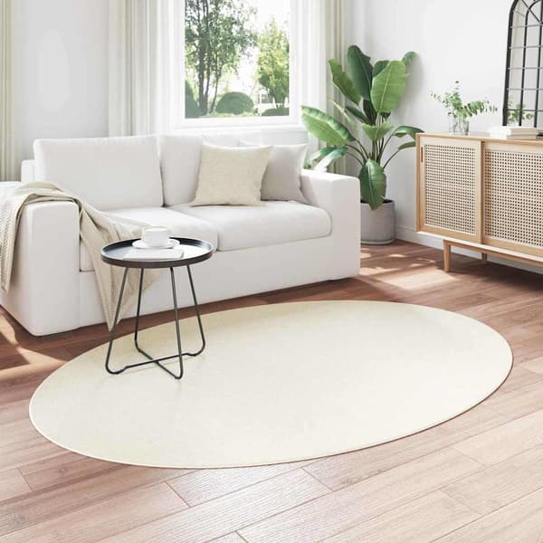 Matta HUARTE Gräddvit 140 x 200 cm 100% Polyester