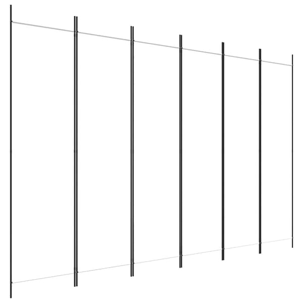 Rumsavdelare 6 paneler vit 300x200 cm tyg