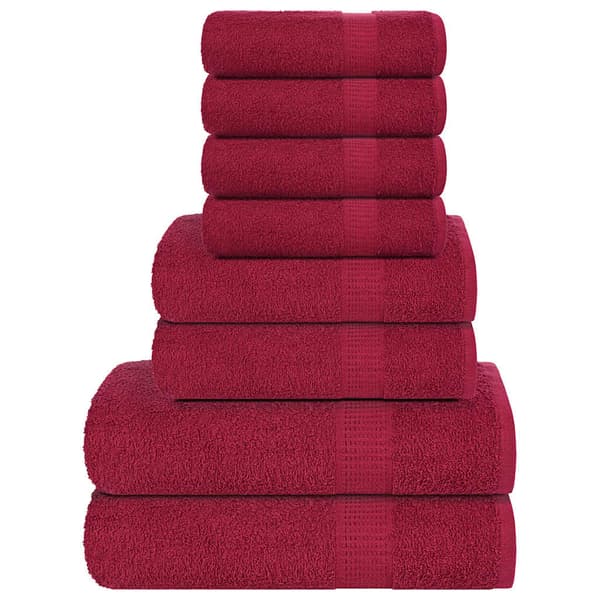 8-delat handduksset FROGN vinröd 360 gsm