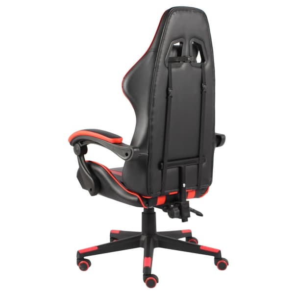 Gamingstol svart och röd konstläder