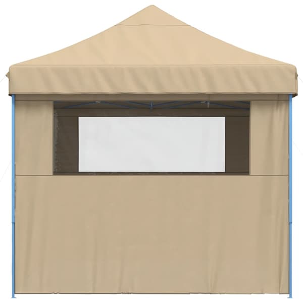 Pop-Up hopfällbart partytält med 4 sidoväggar beige