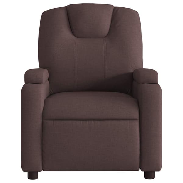 Reclinerfåtölj mörkbrun tyg