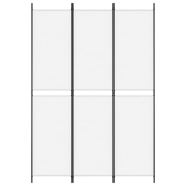 Rumsavdelare 3 paneler vit 150x220 cm tyg