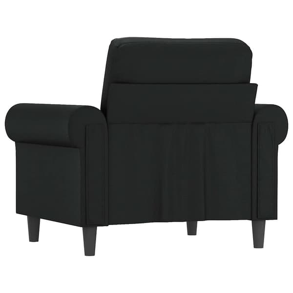 Fåtölj svart 60 cm konstläder
