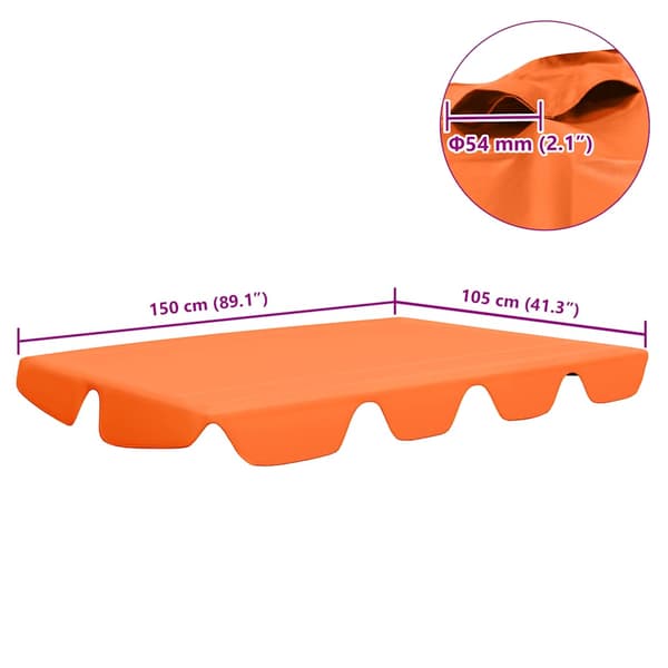 Reservtak för hammock orange 150/130x105/70 cm
