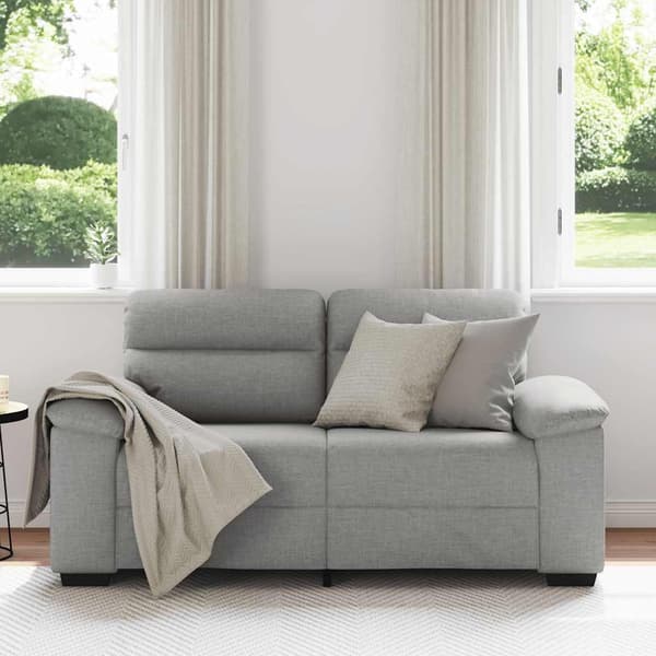 2-sitssoffa molngrå 160x81x84 cm tyg