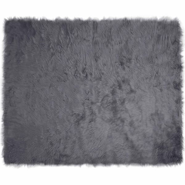 Fuskfäll matta TAFALLA Antracit 240 x 340 cm Polyester
