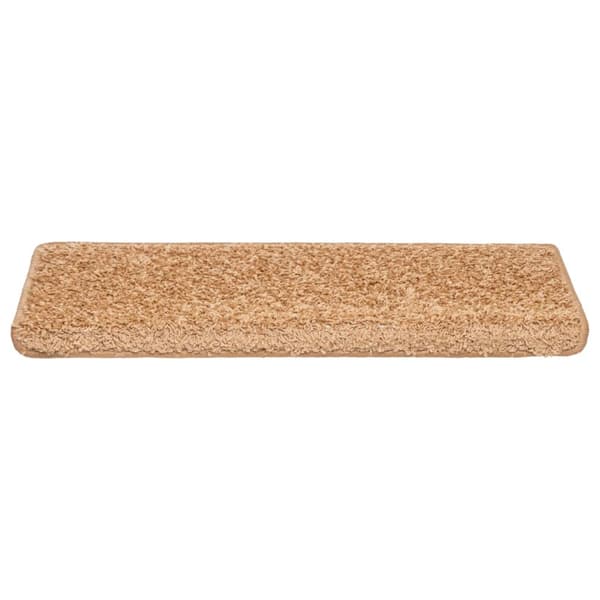 Trappmattor 10 st 65x21x4 cm beige rektangulär kant