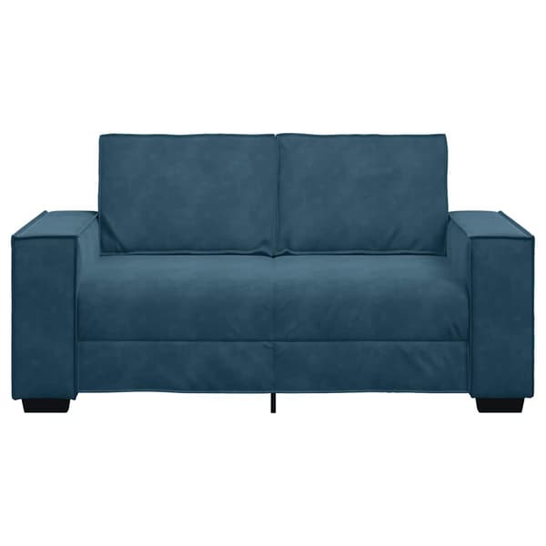 2-sitssoffa blå 160x78x84 cm sammet