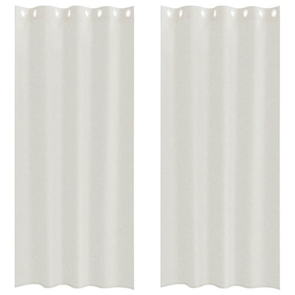 Voile Gardin 2 st Kräm 260 x 140 cm Polyester