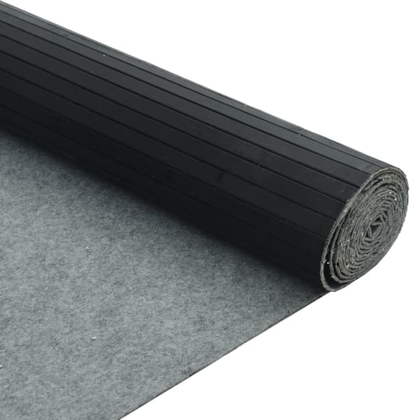 Rumsavdelare svart bredd 400 cm höjd 165 cm bambu