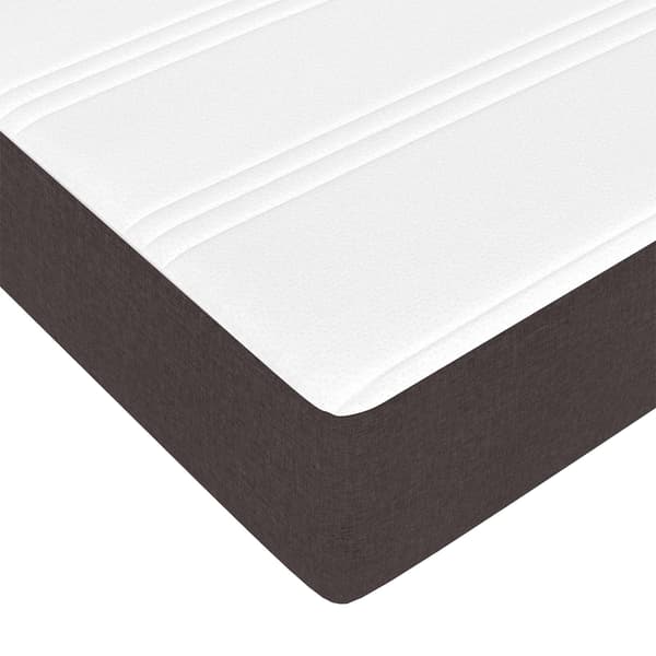 Sängram med madrass 2 pcs Tan tyg