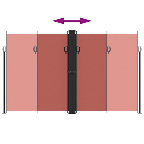 Infällbar sidomarkis terrakotta 200x1200 cm