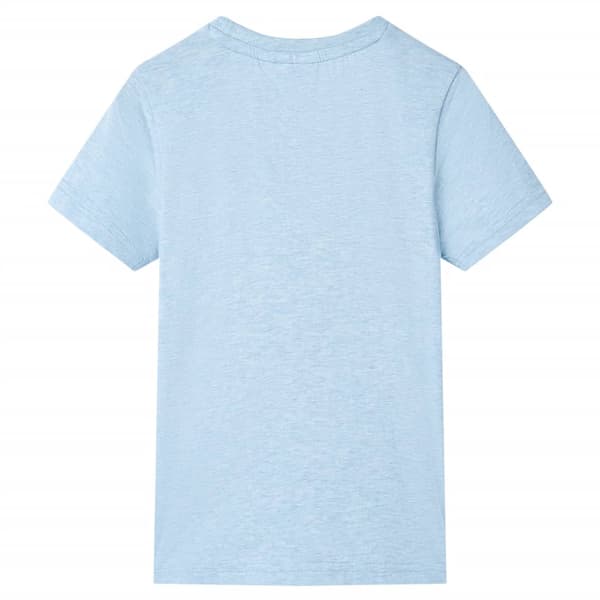T-shirt för barn mjuk blå melerad 104