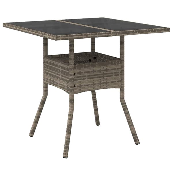Trädgårdsmöbelset 3 pcs Grå konstrotting