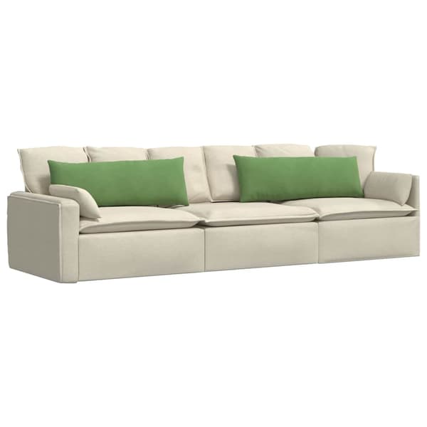 Sofakuddar 2 pcs Ljusgrön 120 x 40 cm Kordread tyg