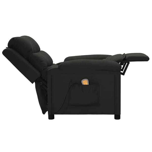 Massagefåtölj svart tyg