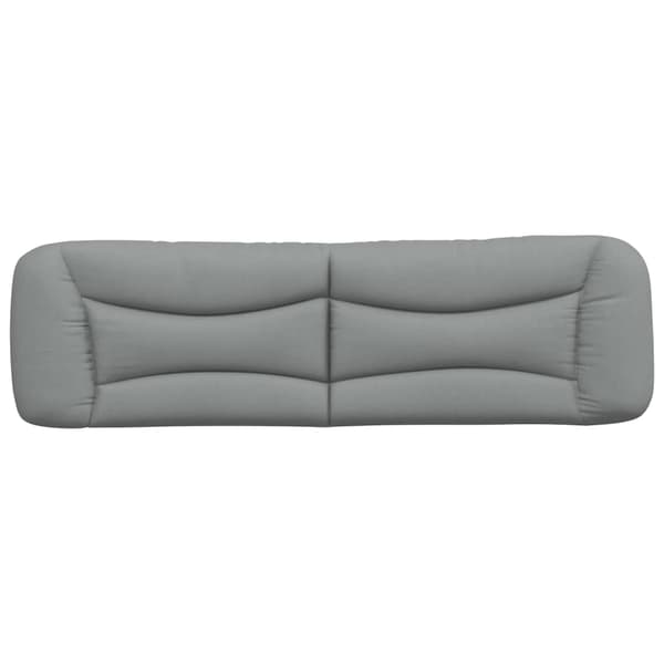 Headboard Cushion "Hvar" Light Grey 193 cm Fabric