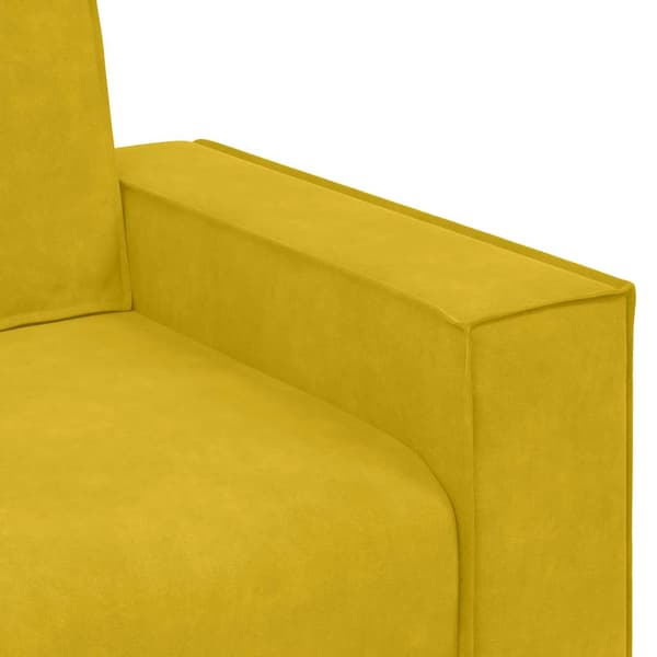 Soffstol gul 100x78x84 cm sammet