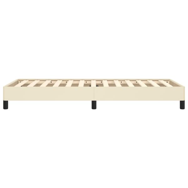 Sängram gräddvit 90x200 cm konstläder